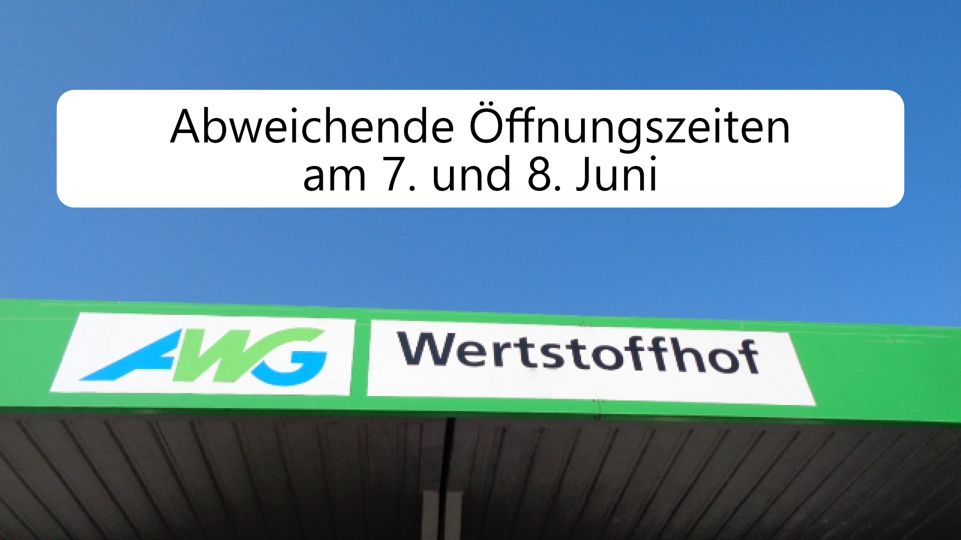 Ein Werbemotiv für den Tag der offenen Tür am 9. Juni ist zu sehen.