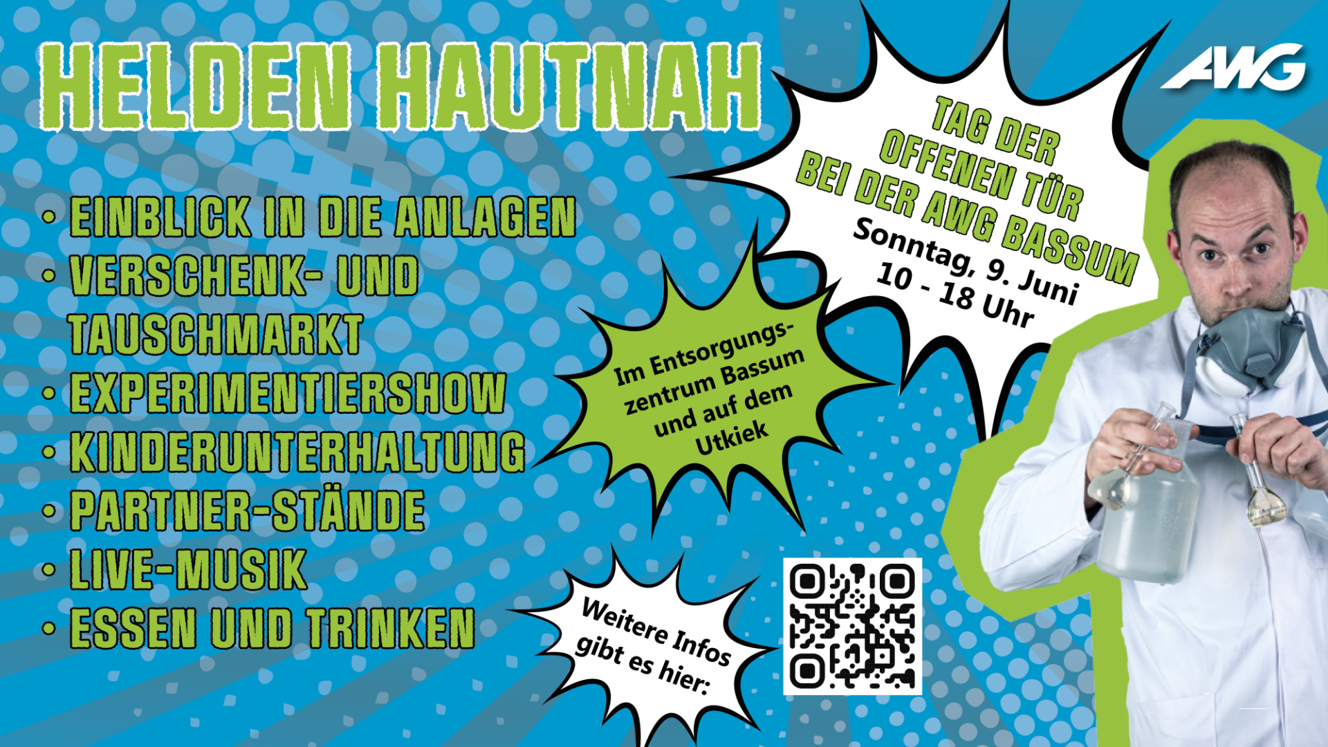 Ein Werbemotiv für den Tag der offenen Tür am 9. Juni ist zu sehen.