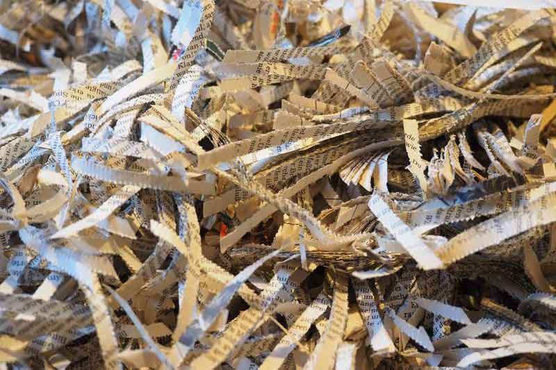 Geschredderte Papiere