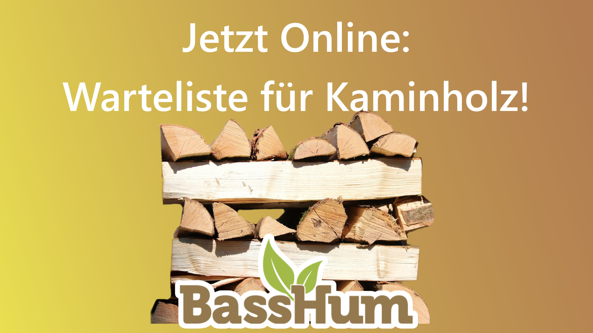 Eine Grafik mit Holzstapel zur neuen Online-Warteliste.